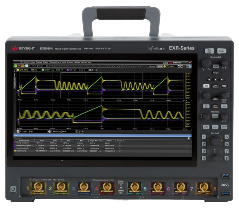 Keysight / Agilent EXR058A Infiniium EXR-Series Oscilloscope, 500 MHz, 8 Channels