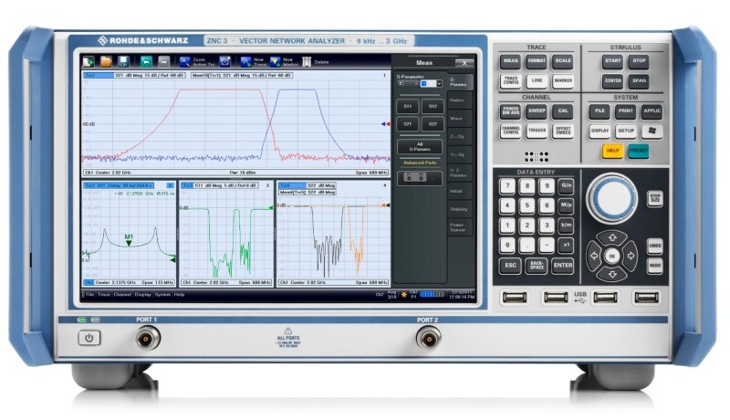 Rohde & Schwarz ZNC3 Network Analyzer, 9 kHz to 3 GHz