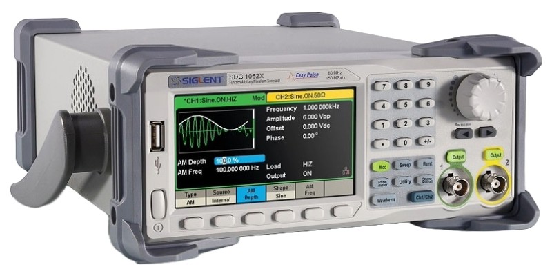 Siglent SDG6032X 350 MHz Waveform Generator, 2 Ch., 2.4 GSa/s, 16-bit