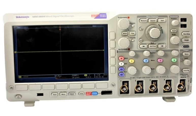 Tektronix MSO3054 Mixed Signal Oscilloscope, 500 MHz, 4 + 16 Ch., 2.5 GS/s