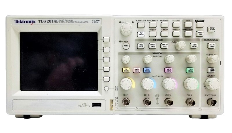 Tektronix TDS2014B Oscilloscope; Four Channel Digital Storage Oscilloscope 100MHz 1GS/s