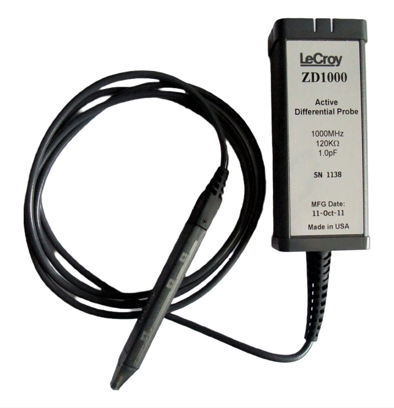 Teledyne LeCroy ZD1000 Differential Probe, 1 GHz, 1.0 pF, 1MOhm