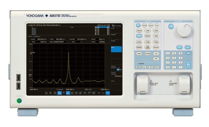 Yokogawa AQ6375E Optical Spectrum Analyzer, up to 2500 nm, +20 dBm to -70 dBm